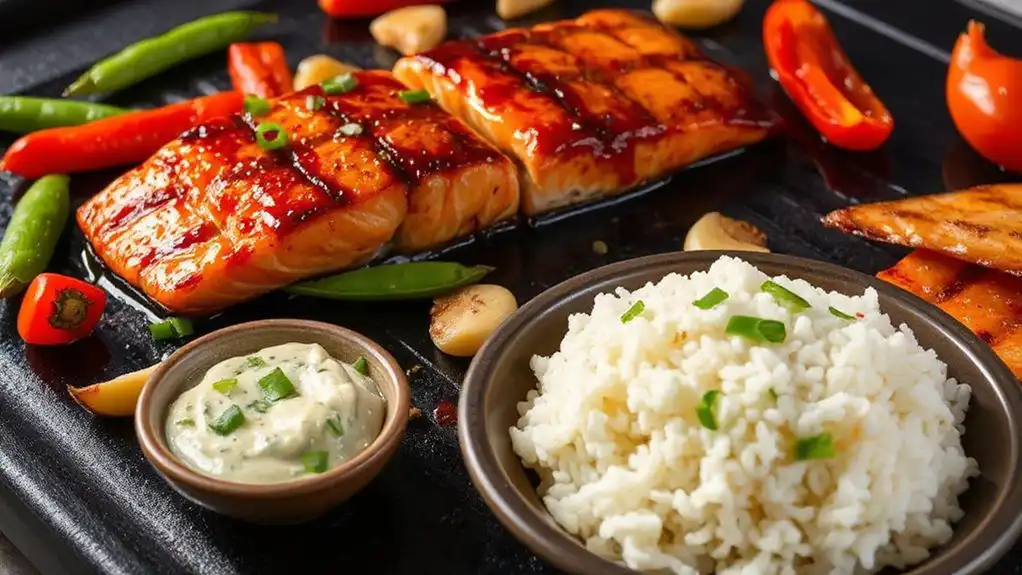 flavored grilled salmon dish flavored grilled salmon dish