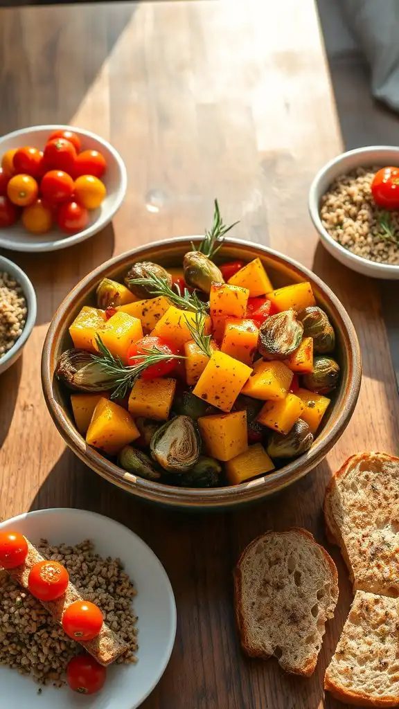 flavored roasted vegetable dish