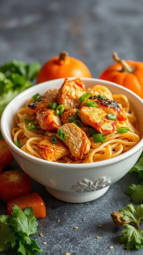 flavorful asian noodle dish