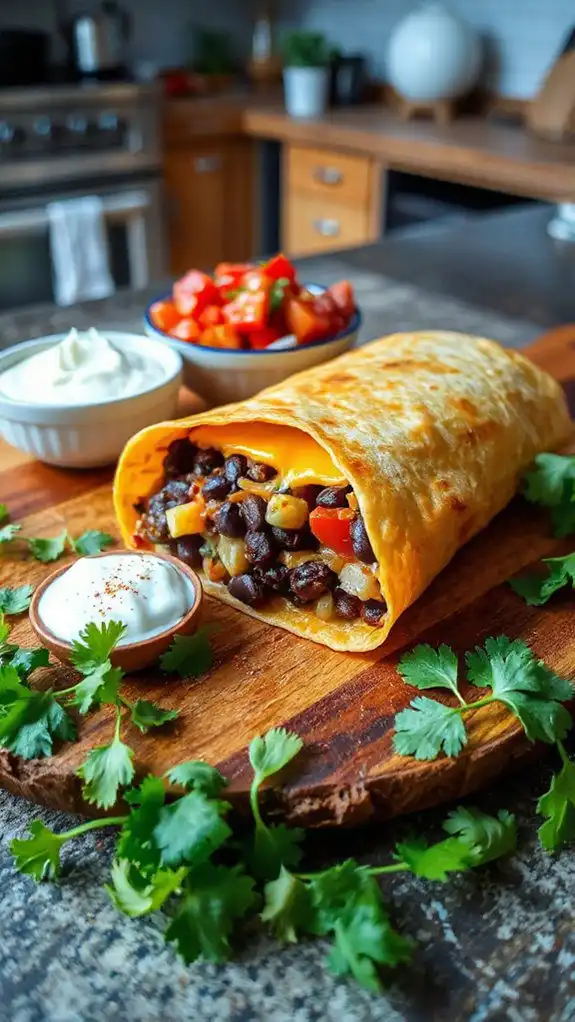 flavorful bean and cheese