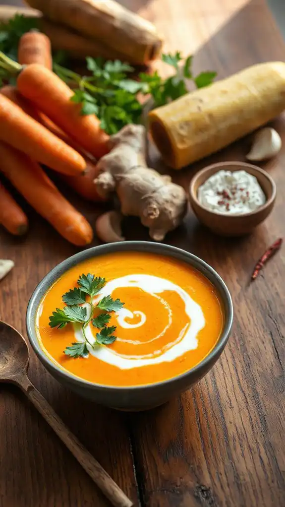 flavorful carrot ginger soup