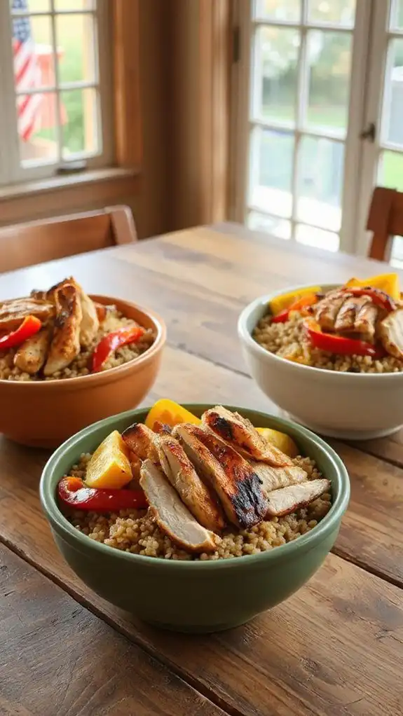 flavorful chicken fajita bowls