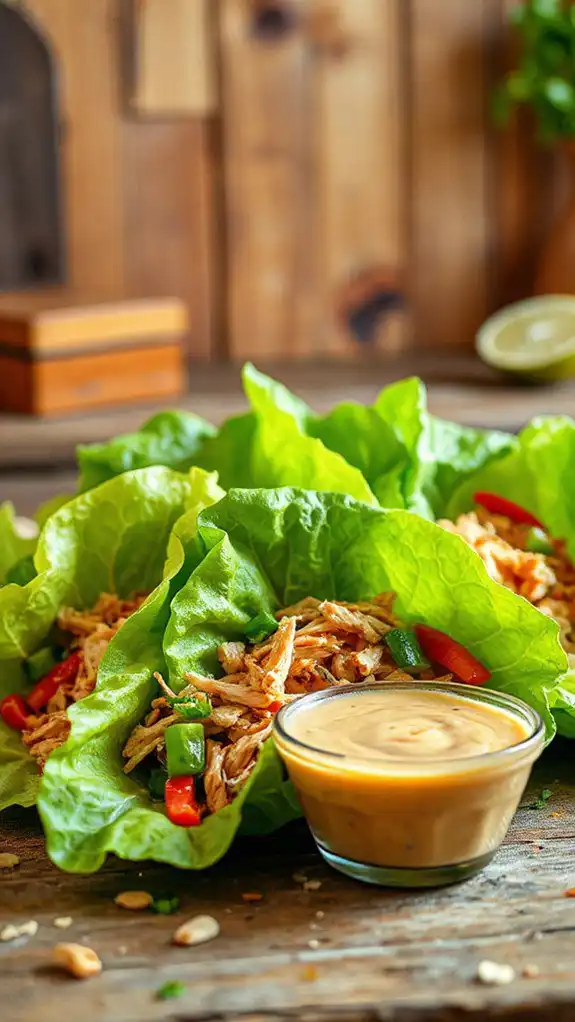 flavorful chicken lettuce wraps