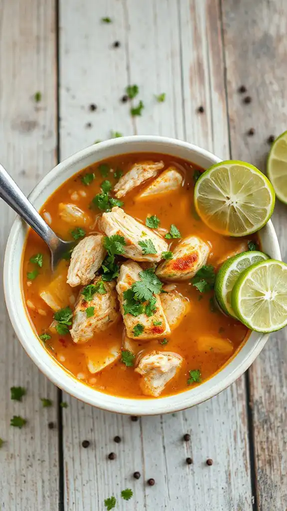 flavorful chicken rice soup