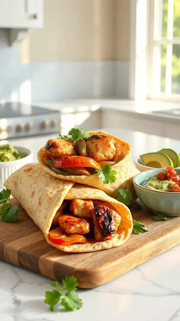 flavorful chicken tortilla wraps