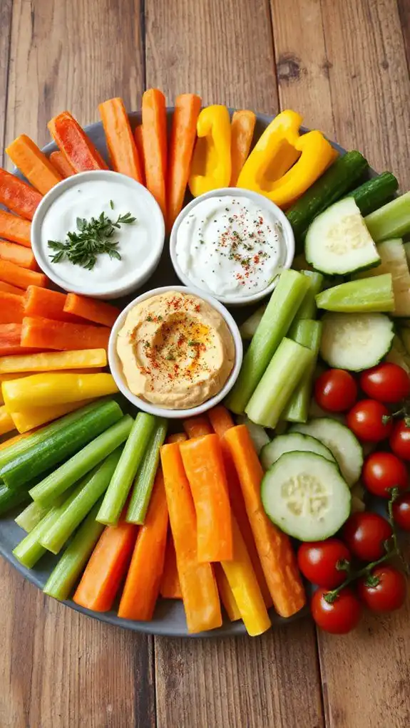flavorful crunchy veggie dips