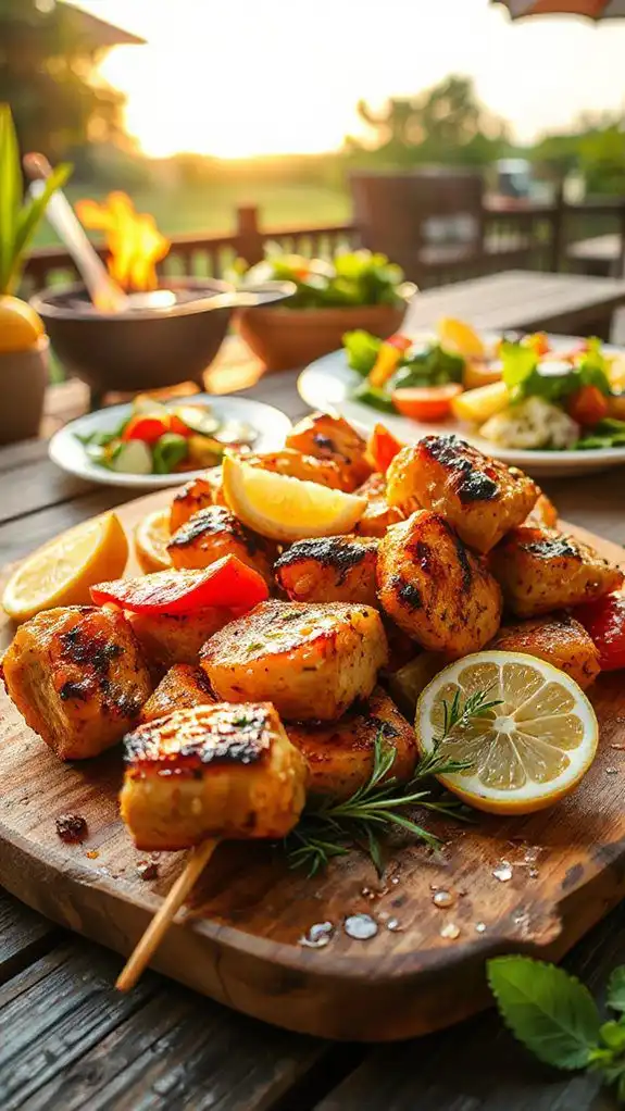 flavorful grilled chicken skewers