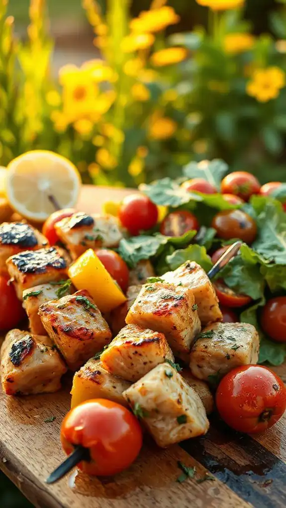 flavorful grilled chicken skewers