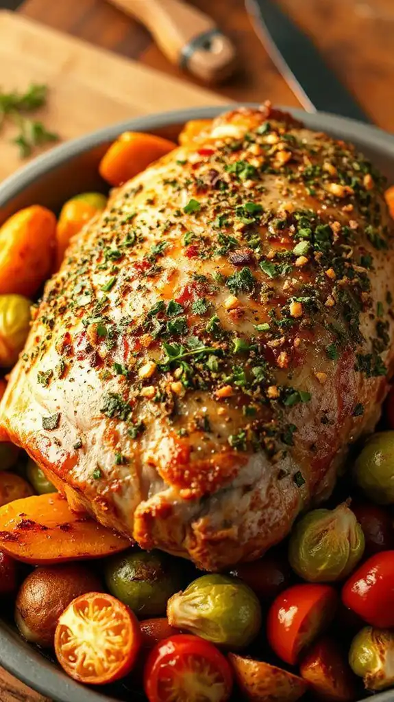 flavorful herb encrusted pork