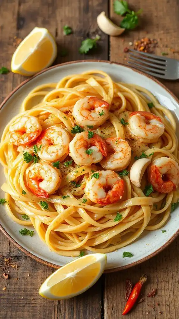 flavorful shrimp pasta dish