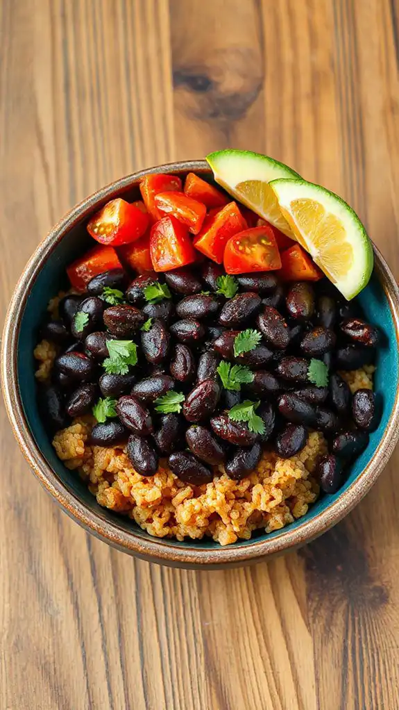 flavorful spicy bean bowl