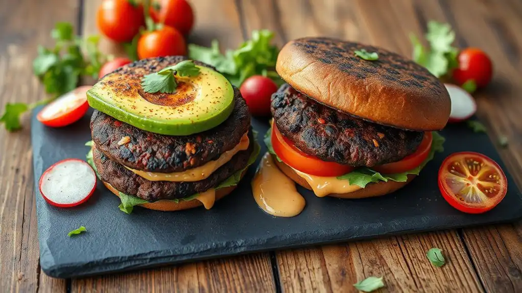 flavorful spicy black bean burgers