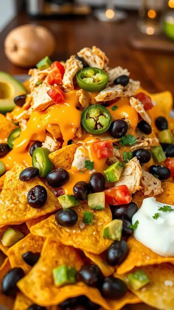 flavorful spicy chicken nachos