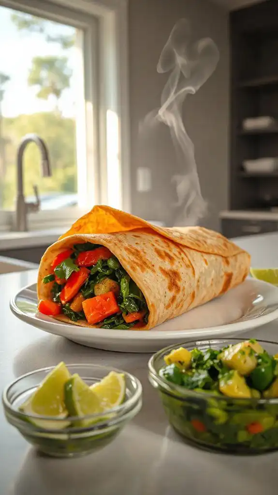 flavorful stuffed veggie wrap