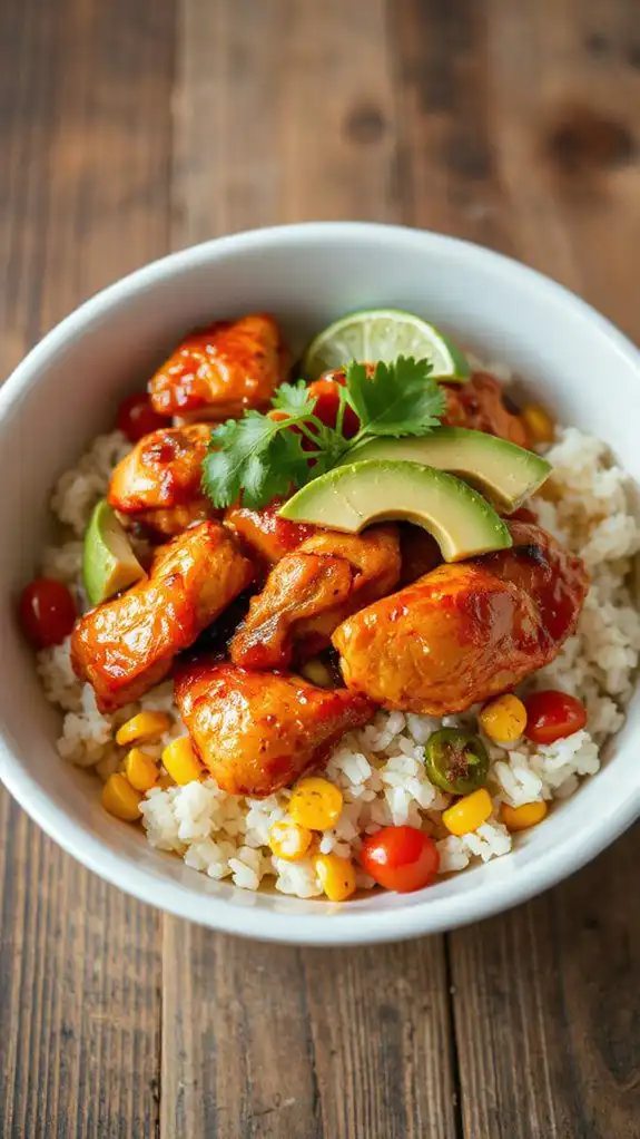 flavorsome chicken rice bowl
