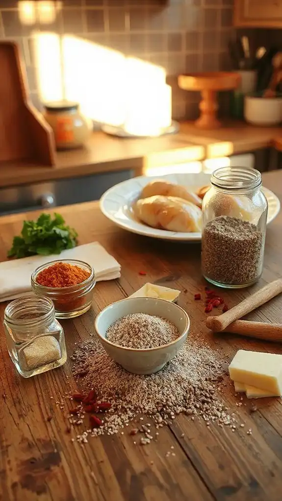 flaxseed meal breading preparation