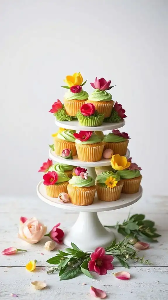 flower shaped dessert treats