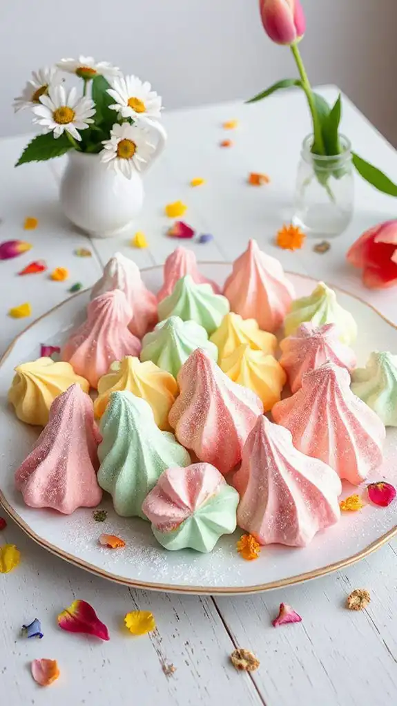 fluffy decorative meringue treats