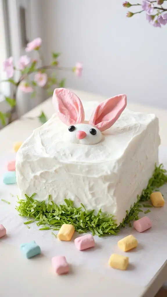 fluffy marshmallow bunny cake