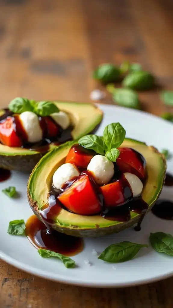 fresh avocado caprese salad