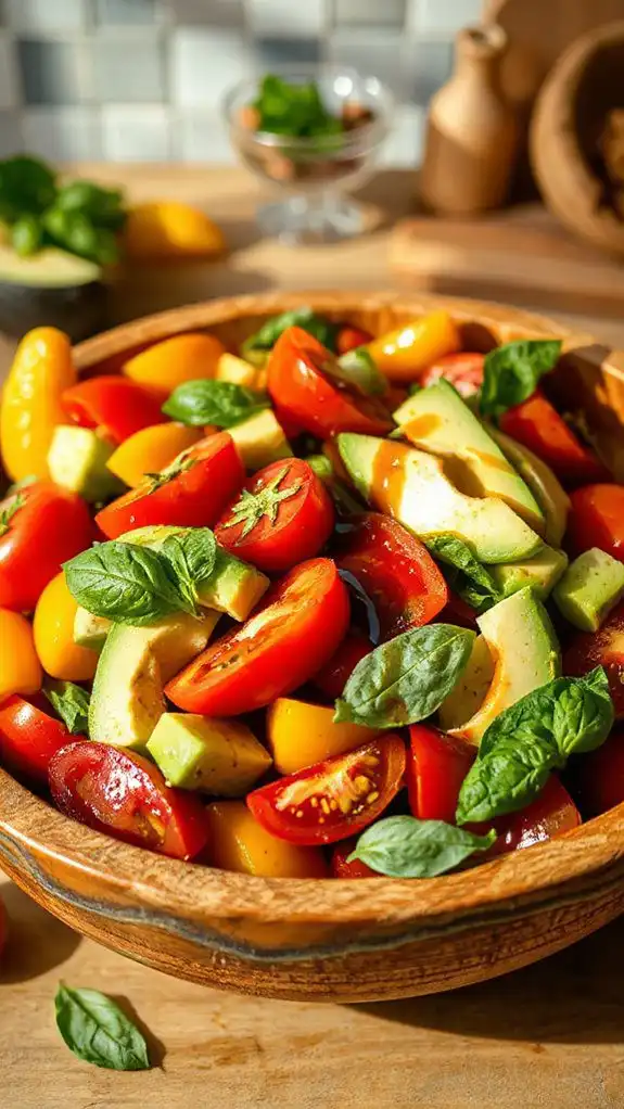 fresh avocado caprese salad fresh avocado caprese salad