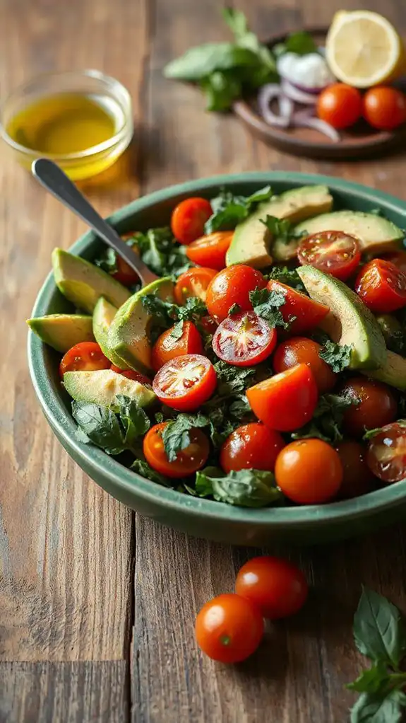 fresh avocado tomato salad