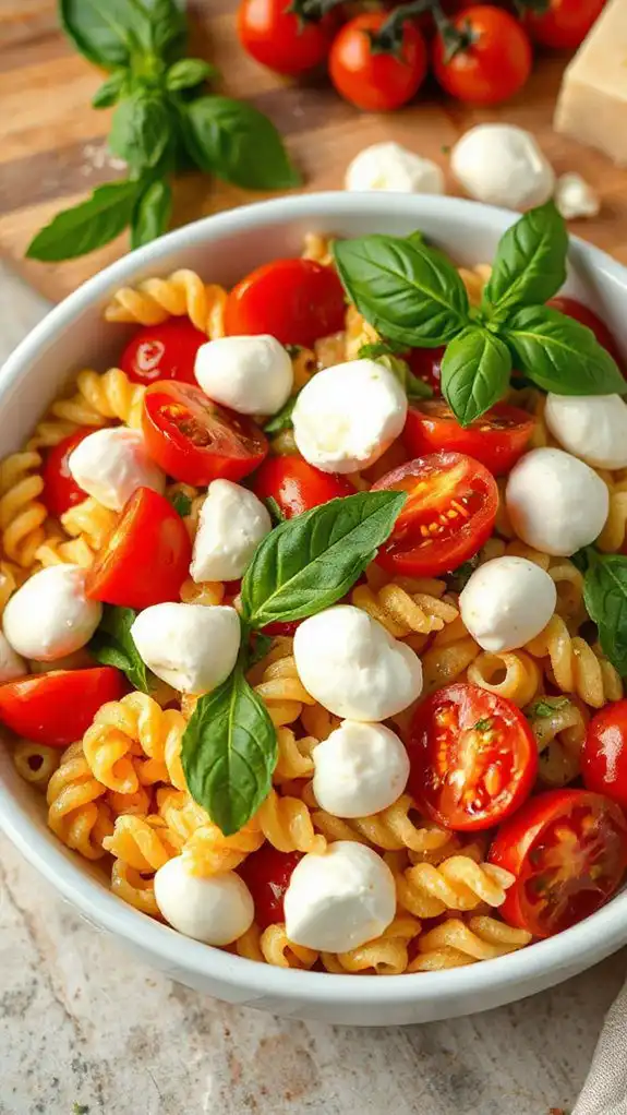 fresh basil pasta salad
