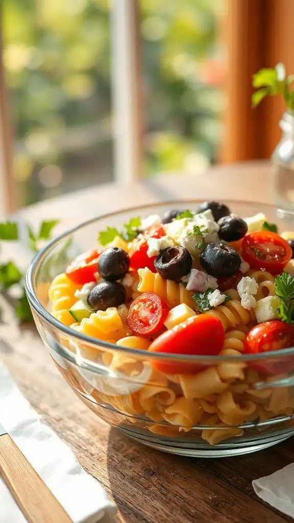 fresh colorful pasta dish