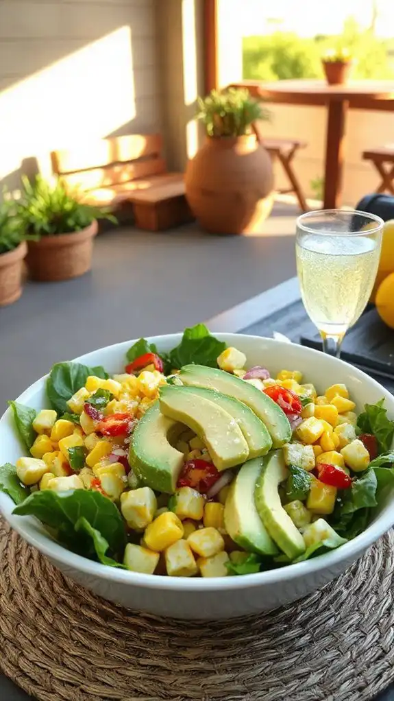fresh corn avocado mix