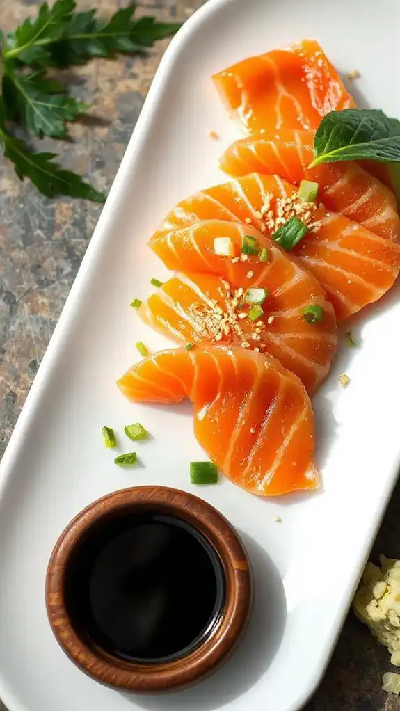 fresh delicate raw fish