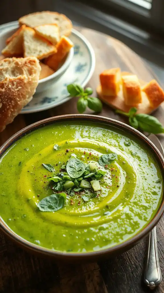 fresh green cold soup fresh green cold soup