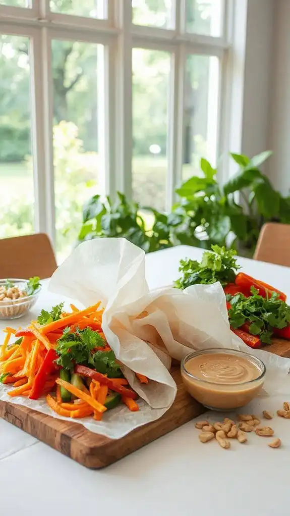 fresh healthy rolled delicacies