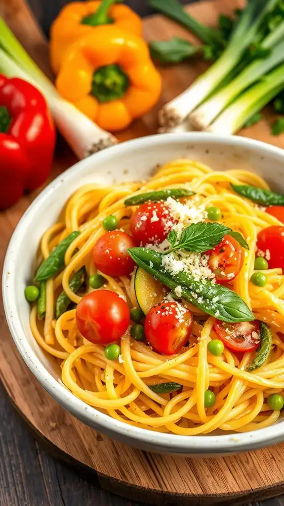 fresh herb pasta dish