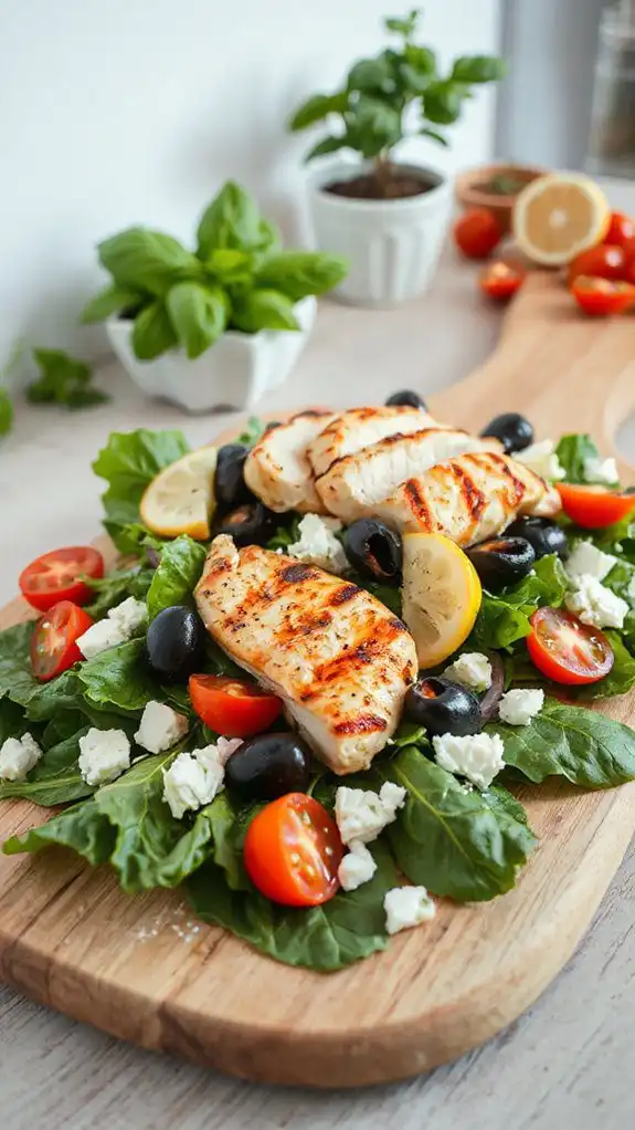 fresh mediterranean chicken salad