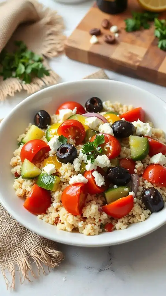 fresh mediterranean couscous salad