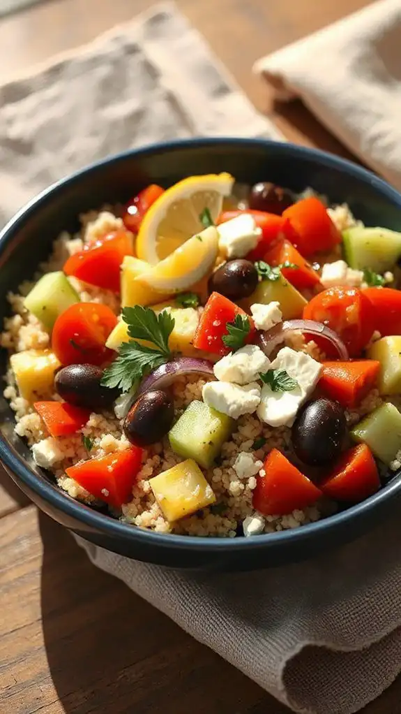 fresh mediterranean couscous salad