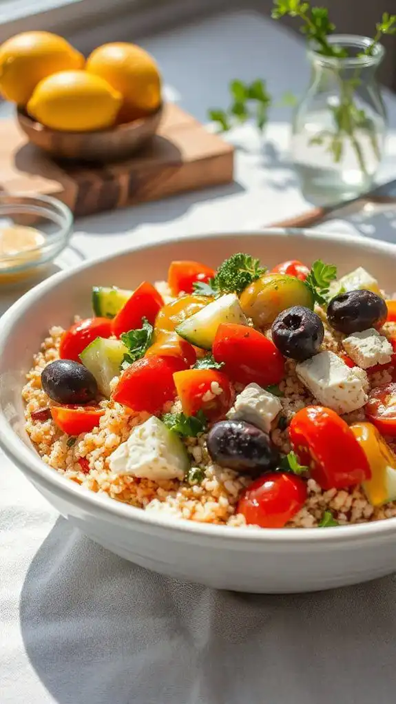 fresh mediterranean couscous salad