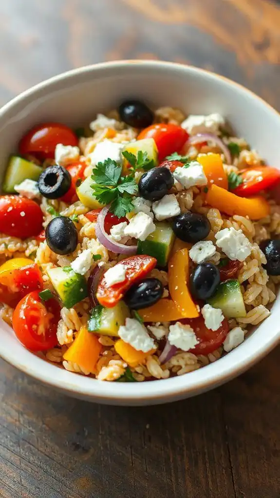 fresh mediterranean orzo salad
