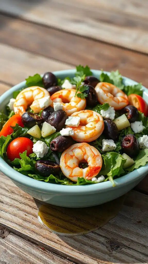 fresh mediterranean shrimp salad