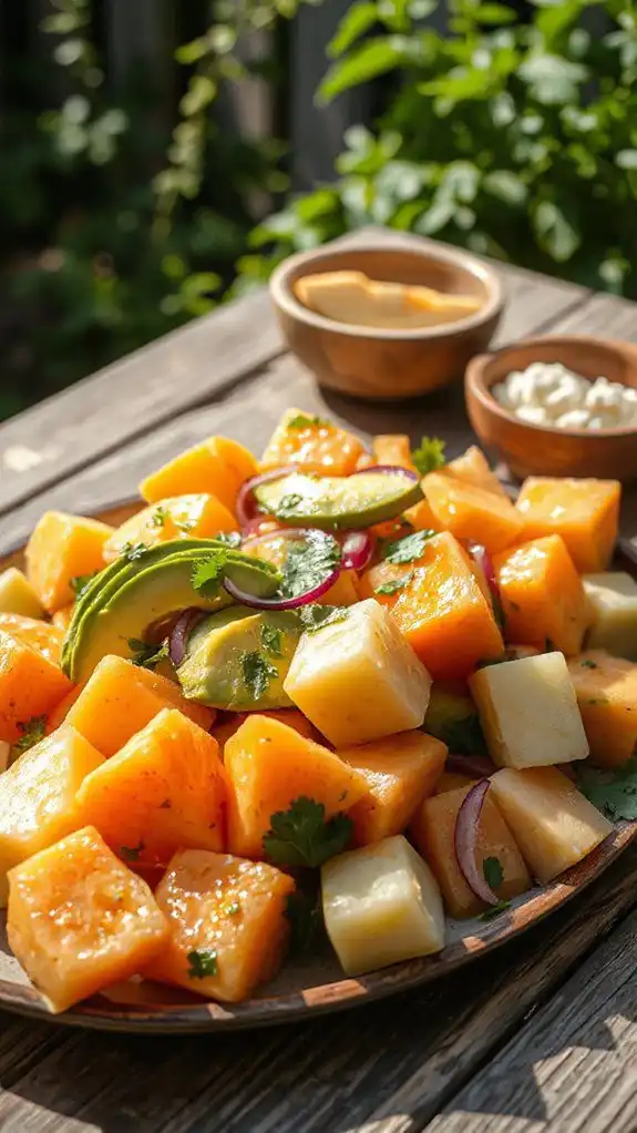 fresh melon avocado salad