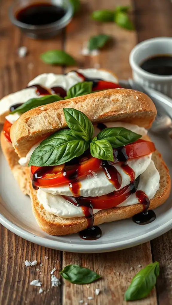 fresh mozzarella and basil