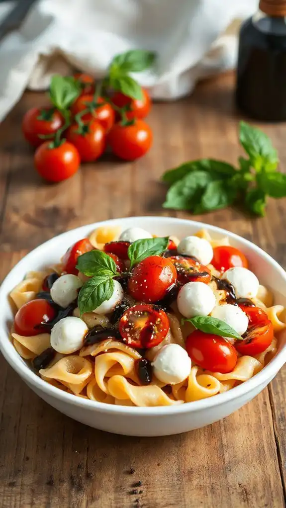 fresh mozzarella and tomatoes