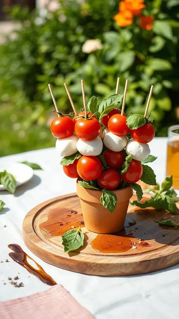 fresh mozzarella basil tomatoes