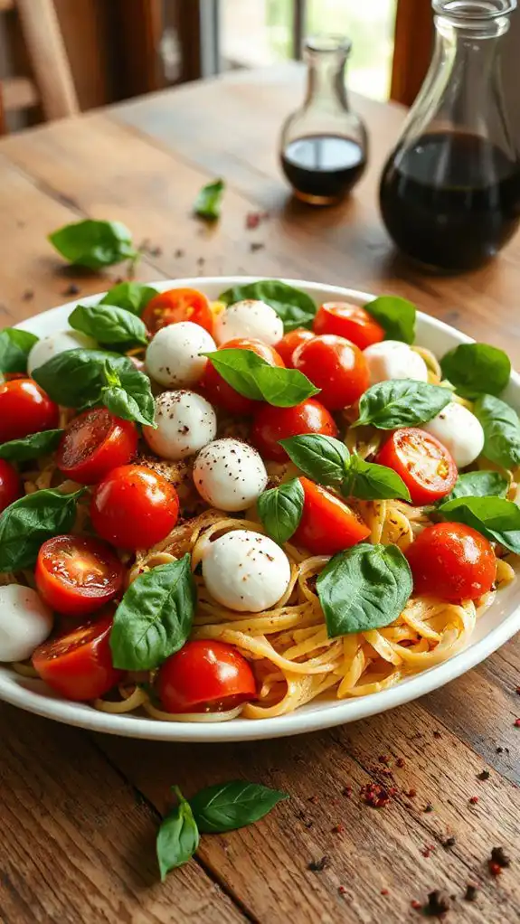 fresh mozzarella basil tomatoes