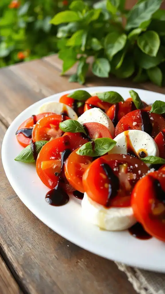 fresh mozzarella caprese salad
