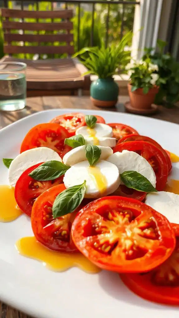 fresh mozzarella caprese salad