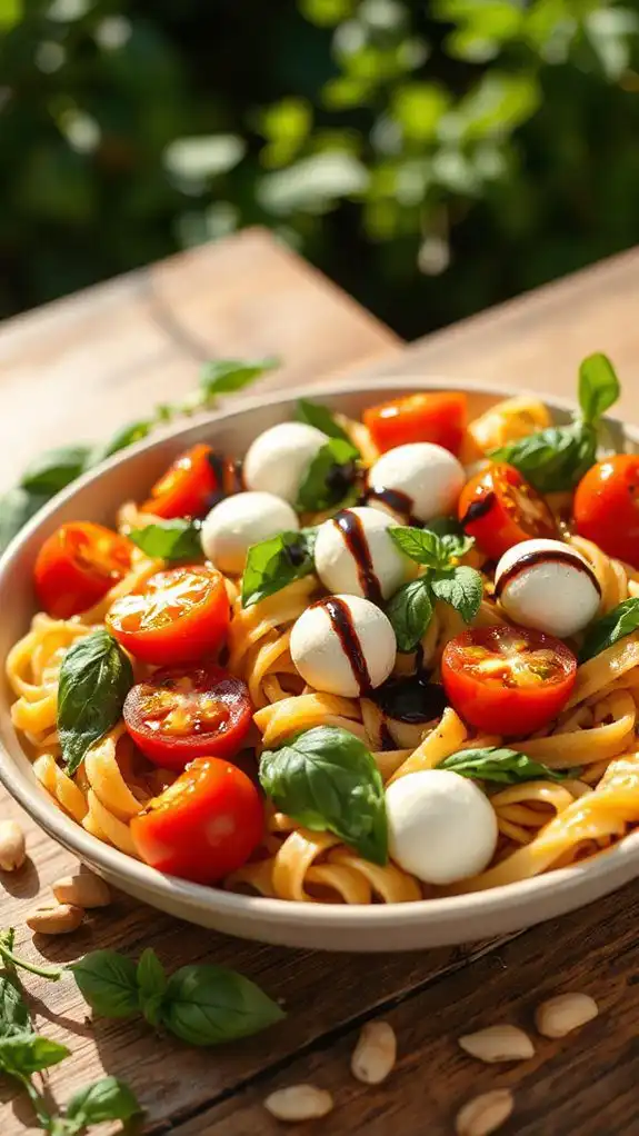 fresh mozzarella tomato basil