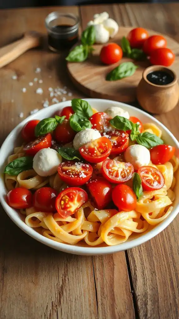 fresh mozzarella tomato basil