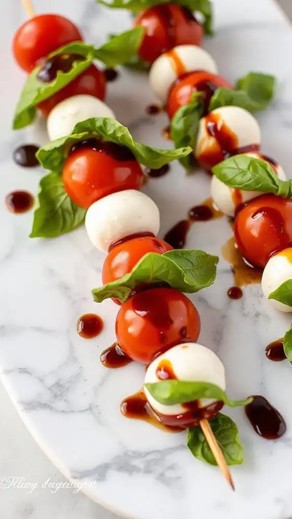 fresh mozzarella tomato basil skewers fresh mozzarella tomato basil skewers