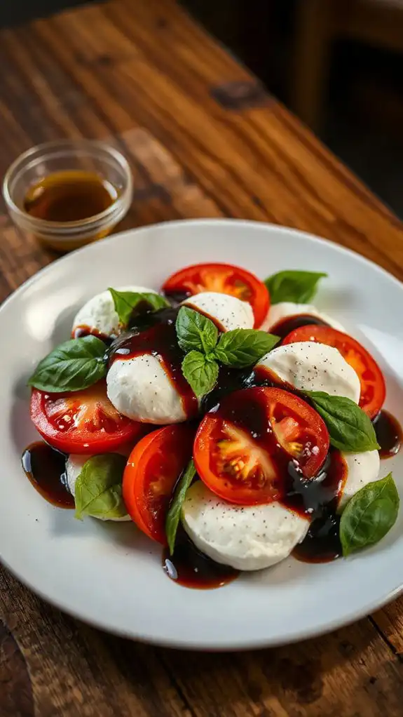 fresh mozzarella tomatoes basil